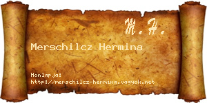 Merschilcz Hermina névjegykártya